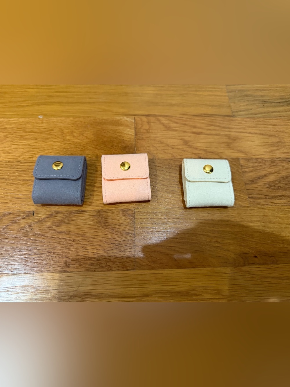 Jewelry Mini Pouch - Gray, Pink, Cream